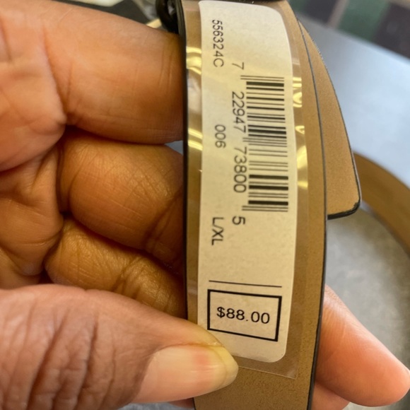 Michael Kors Black brown monogram Crossbody Belt bag clutch snap l/xl new - Picture 6 of 6